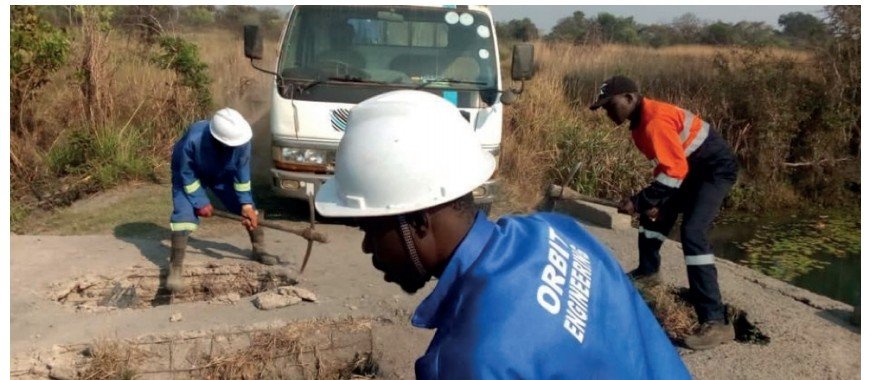 Orbit Engineering team members carrying out bridge rehabilitation work