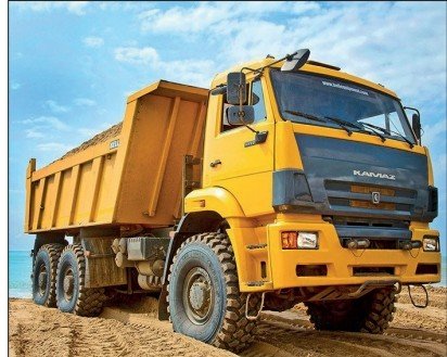 Tipper truck used for construction material haulage